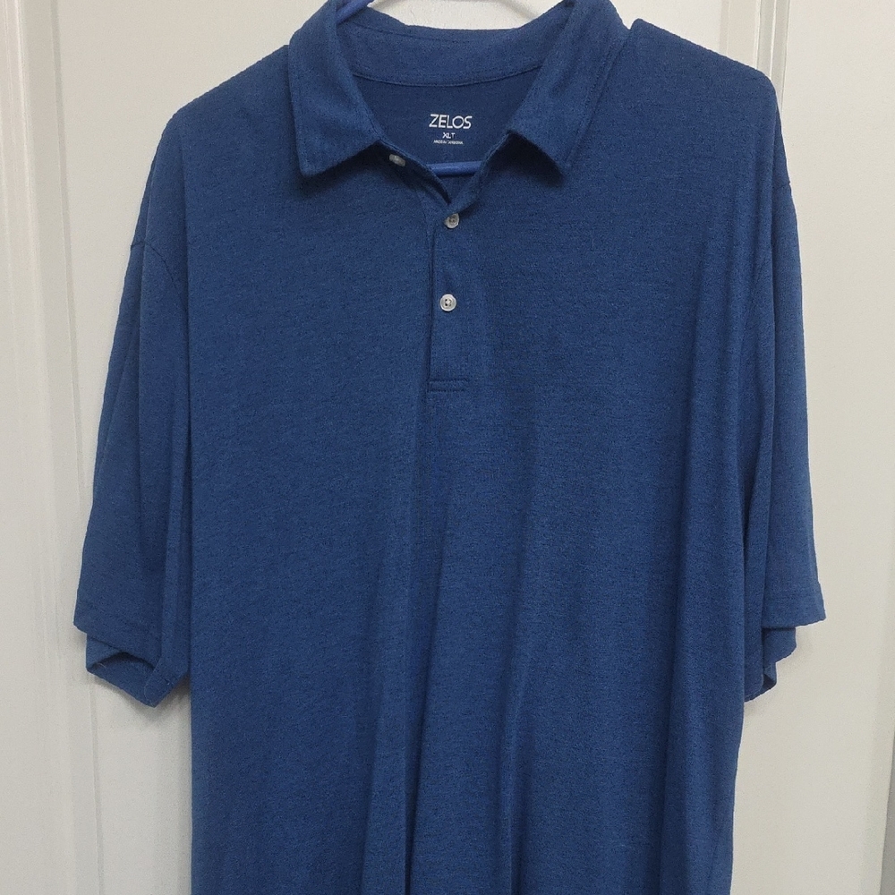 Zelos Blue Polo Shirt Classic Short Sleeve